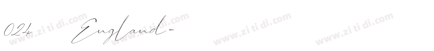 024 英格兰 England字体转换